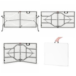 Stół ogrodowy cateringowy 153x70 cm składany w walizkę biały MultiGarden