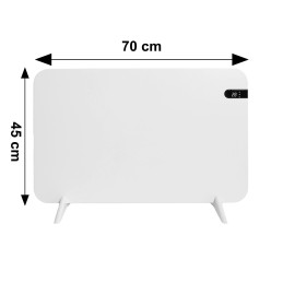 Grzejnik na podczerwień z wyświetlaczem panel grzewczy 45x70 cm promiennik IR 450W WIFI