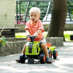 FALK Jeździk Claas 470 Arion Zielony z Przyczepką  + Zestaw do piasku
