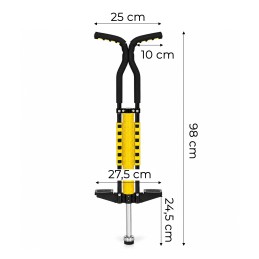 Pogo drążek do skakania jump stick skoczek dla dzieci do 80 kg żółty