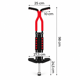 Pogo drążek do skakania jump stick skoczek dla dzieci do 80 kg czarny