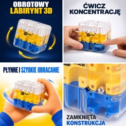 WOOPIE Łamigłówka  Gra Logiczna Labirynt 3D Kostka Niebieska