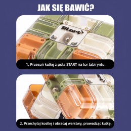 WOOPIE Łamigłówka  Gra Logiczna Labirynt 3D Kostka Zielona