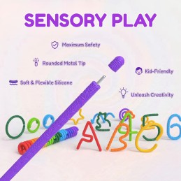 WOOPIE Twist Art Antystresowe Rurki 3D Sensoryczne Różne Struktury 8 el.