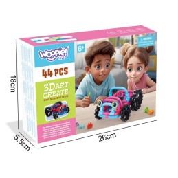 WOOPIE Twist Art Klocki Rurki Konstrukcyjne 3D Auto 44 el.