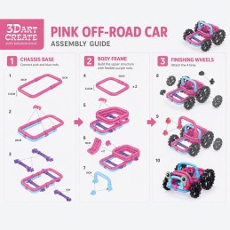 WOOPIE Twist Art Klocki Rurki Konstrukcyjne 3D Auto 44 el.