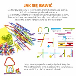 WOOPIE Twist Art Klocki Rurki Konstrukcyjne 3D Zestaw 85 el.