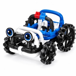 WOOPIE Twist Art  Klocki Słomki Konstrukcyjne 3D Auto Niebieskie 49 el.